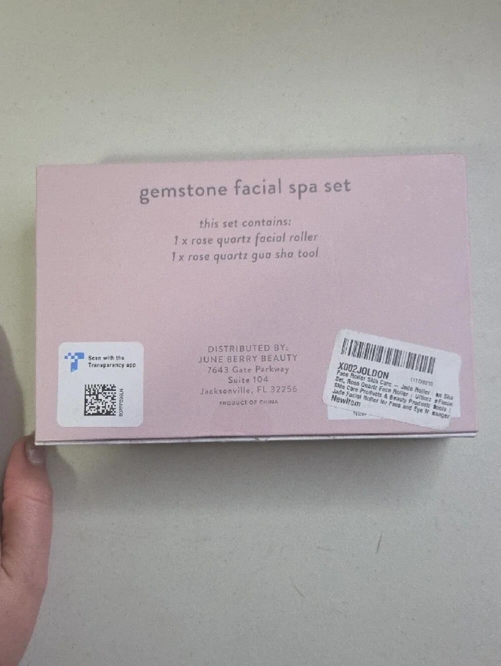 Pink Gemstone Facial Roller & Gua Sha